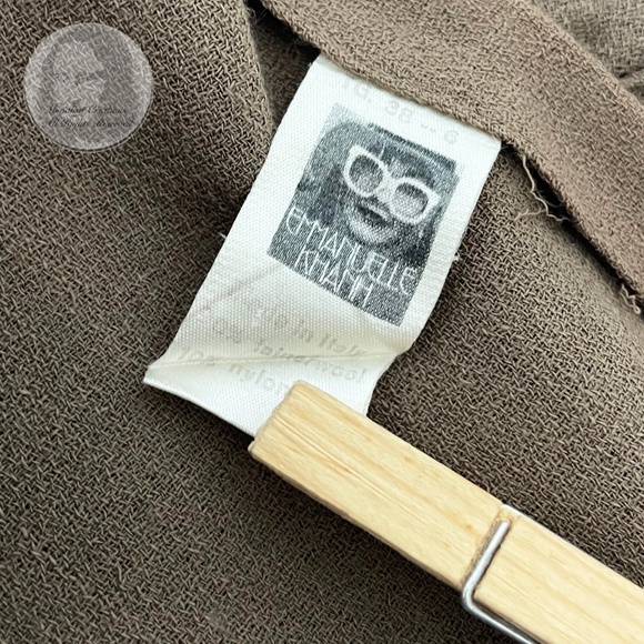 70s Emmanuelle Khanh Paris Skirt Set 2pc Tie Top & Wrap Skirt Made in Italy 38 - Picture 10 of 11